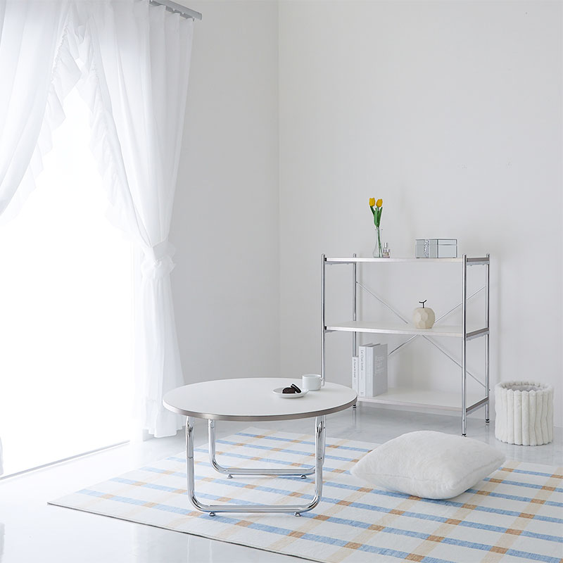 【1029422】MONOA+ リビングテーブル アイディル 70x46x37cm ホワイト