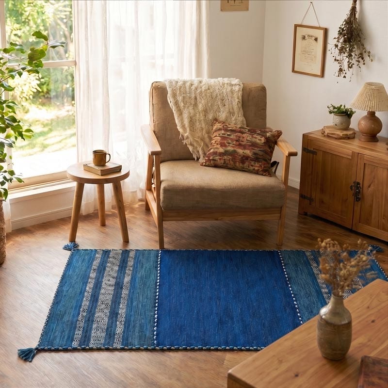 【1030738】ピャーラ 130x190cm アクアブルー
